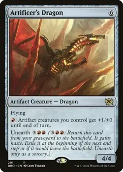 Artificer's Dragon - Foil BRO NM MTG - Image 1