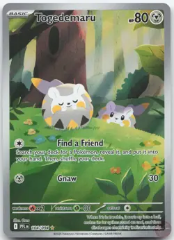 Togedemaru 104/094 Illustration Rare Phantasmal Flames Pokemon Near Mint - Image 1