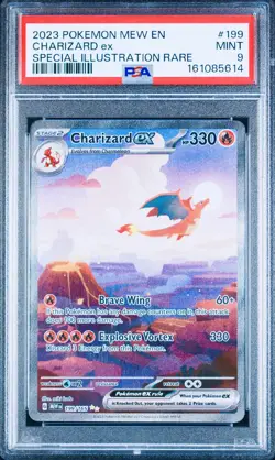 2023 Charizard ex 199/165 SV Scarlet & Violet 151 SIR Holo EN Pokemon PSA 9 - Image 1