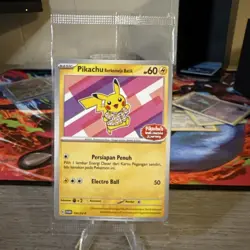 Pokemon Pikachu Berkemeja Batik Flower Pink 190/SV-P Indonesia Promo Sealed - Image 1