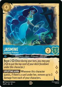 Disney Lorcana Jasmine - Soothing Princess 26/P3 Whispers Foil Convention Promo - Image 1