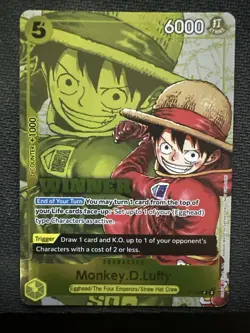 Monkey.D.Luffy (Winner Pack 2026 Vol. 2) P-106 One Piece Promotion Cards Foil - Image 1