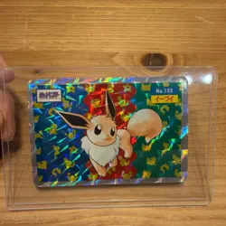Pokemon TopSun Eevee No.133 Holo Blue Back Card Japanese - Image 1