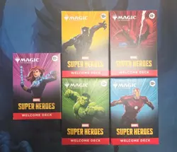 MTG Magic the Gathering MARVEL SUPER HEROES Welcome Decks SET OF 5 NEW - Image 1