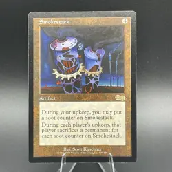 Magic the Gathering - Smokestack - Urza's Saga - MTG - Rare Artifact - LP - Image 1
