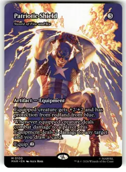 Patriotic Shield - Sword of Fire and Ice (Borderless) 100 Marvel Universe - Image 1
