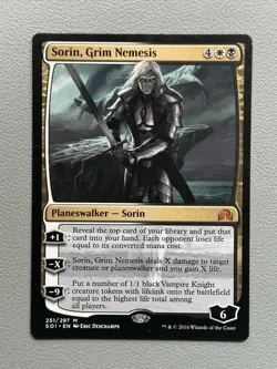 Sorin, Grim Nemesis #251/297 Shadows over Innistrad Mythic MTG - Image 1