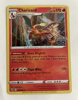 The Pokemon Company Charizard 170 HP Pokemon GO Holo Rare 010/078 Stage 2 Eng - Image 1