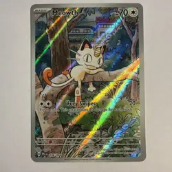 Meowth 106/094 Illustration Rare ME02: Phantasmal Flames Pokemon TCG NM - Image 1
