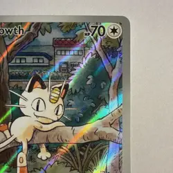 Meowth 106/094 Illustration Rare ME02: Phantasmal Flames Pokemon TCG NM - Image 3