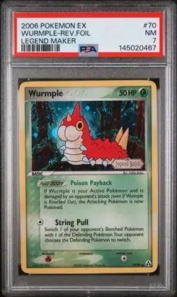 PSA 7 NM 2006 POKEMON EX LEGEND MAKER #70 WURMPLE Reverse Foil - Image 1