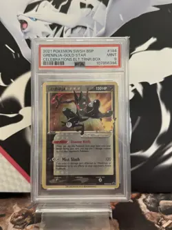 2021 POKEMON SWSH BLACK STAR PROMO #144 GRENINJA-GOLD STAR PSA 9 - Image 2