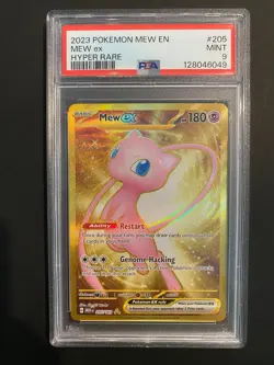 Pokemon Mew ex 205/165 Sv: Scarlet & Violet 151 Holo Hyper Rare PSA 9 Mint - Image 1