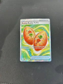 Buddy-Buddy Poffin 167/132 Ultra Rare Mega Evolution Pokemon Holo Near Mint - Image 1