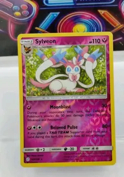 Sylveon Reverse Holofoil Rare SM - Cosmic Eclipse 155/236 NM Pokemon TCG - Image 1