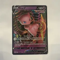 Pokemon Mew V Holo SWSH08 Fusion Strike Basic 180 HP Ultra Rare 113/264 - Image 1
