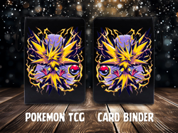 Pokemon Inspired Trading Card Binder Case 400 Slots Expandable Zapdos Design - Image 1