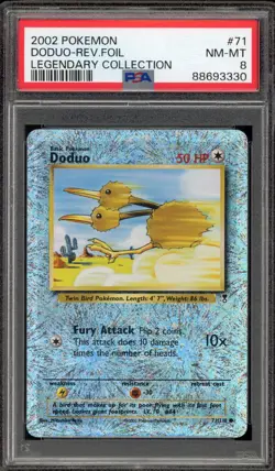 Pokemon Doduo Legendary Coll. Reverse Holo #71 PSA 8 - Image 1