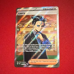 The Pokemon Company Larry Full Art Holo Ultra Rare SV04 Paradox Rift EN 235/182 - Image 1
