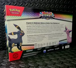 Pokemon TCG Prismatic Evolutions Figure Box Espeon Umbreon English 6+ 2024 - Image 2