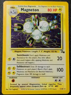 Magneton 11/62 Fossil Holo WOTC Pokemon 1999 - Image 1