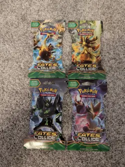 Pokemon XY Fates Collide booster pack collection: 4 Boosters Each Artwork New - Image 1
