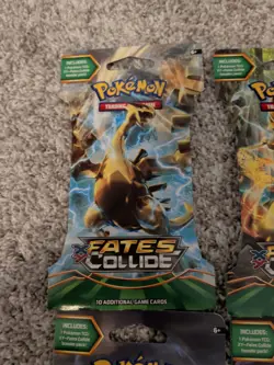 Pokemon XY Fates Collide booster pack collection: 4 Boosters Each Artwork New - Image 2