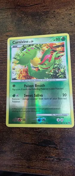 Carnivine 68/127 Common Platinum Pokemon Reverse Holo Lightly Played - Image 1