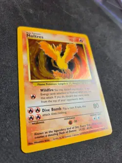 1999 Pokemon Fossil Moltres Holo 12/62 WOTC Rare LP - Vintage - Image 4