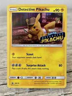Pokemon TCG 2019 Detective Pikachu SM170 Black Star Promo Holo Card - Image 1