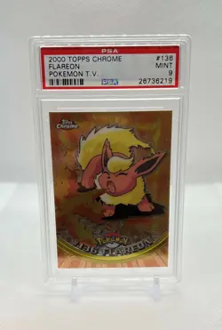 Pokemon Card - Flareon #136 - Topps Chrome - PSA 9 Mint - Image 1