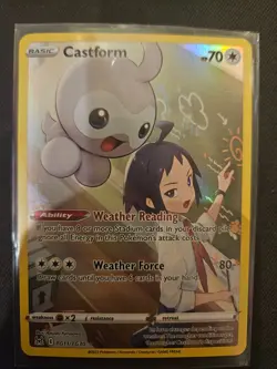 Pokemon Castform Ultra Rare Full Art Holo TG11/TG30 Lost Origin Gallery 70HP - Image 1