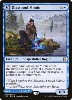 Glasspool Mimic / Shore 1x FOIL ZNR MTG Zendikar Rising Rare MINT blue land - Image 1
