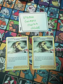 2x Pokemon TCG - Cynthia's Ambition - 138/172 Prize Pack Series Regular! - Image 1