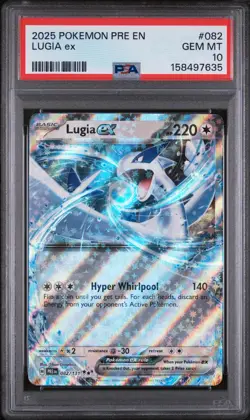 2025 POKEMON PRE EN-PRISMATIC EVOLUTIONS #082 LUGIA EX PSA 10 - Image 1