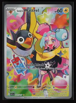 Iono's Wattrel 231/217 Illustration Rare Ascended Heroes Pokemon Holo - Image 1