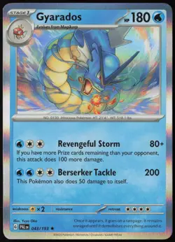 Gyarados 043/193 Paldea Evolved Rare Holo Pokemon NM - Image 1