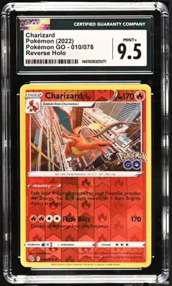 Pokemon 2022 TCG Charizard Pokemon GO 010/078 Reverse Holo CGC 9.5 - Image 1