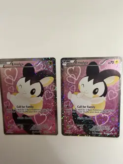 Nintendo Pokemon TCG Emolga RC23/RC25 Holo Full Art Lot of 2 Cards - Image 1