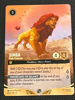 Disney Lorcana Simba Pride Protector Non-Foil Promo DLC Challenge 8/C2 EN NM - Image 1
