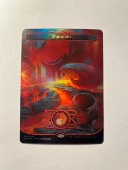Mountain NM (238) (Borderless) Unfinity Foil MTG - Image 2