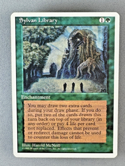 MtG-Sylvan Library Core Set 4th Edition Regular-LP-Vintage Magic the Gathering - Image 1
