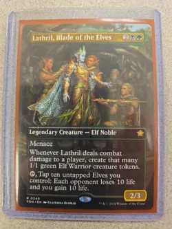 Lathril, Blade of the Elves (Borderless) Foundations MTG Regular Near Mint - Image 3
