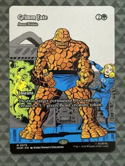 MTG Grimm Fate #0075 Borderless Mythic Marvel Universe: Eternal-Legal (MAR) - Image 2