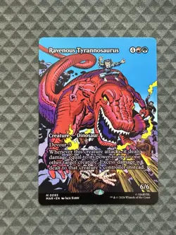 MTG Ravenous Tyrannosaurus #0093 Borderless Mythic Marvel Universe: E-L (MAR) - Image 1