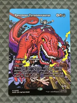 MTG Ravenous Tyrannosaurus #0093 Borderless Mythic Marvel Universe: E-L (MAR) - Image 2