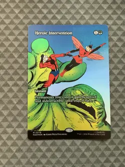 MTG Heroic Intervention #0079 Foil Borderless Mythic Marvel Universe: E-L (MAR) - Image 1