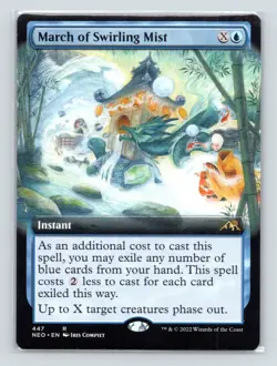 MTG March of Swirling Mist (Extended Art) R Kamigawa: Neon Dynasty 447 NM - Image 1