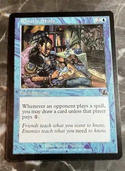 Wizards Magic Rhystic Study Prophecy Blue Enchantment 45/143 Regular - Image 5