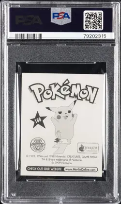 1999 MERLIN POKEMON #188 BULBASAUR PSA 10 - Image 2